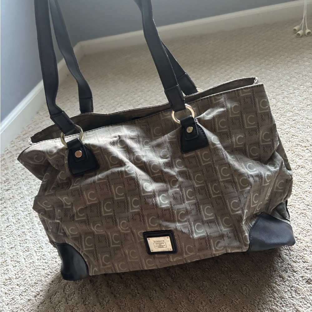 Chic Designer Tote Bag - Black and Brown